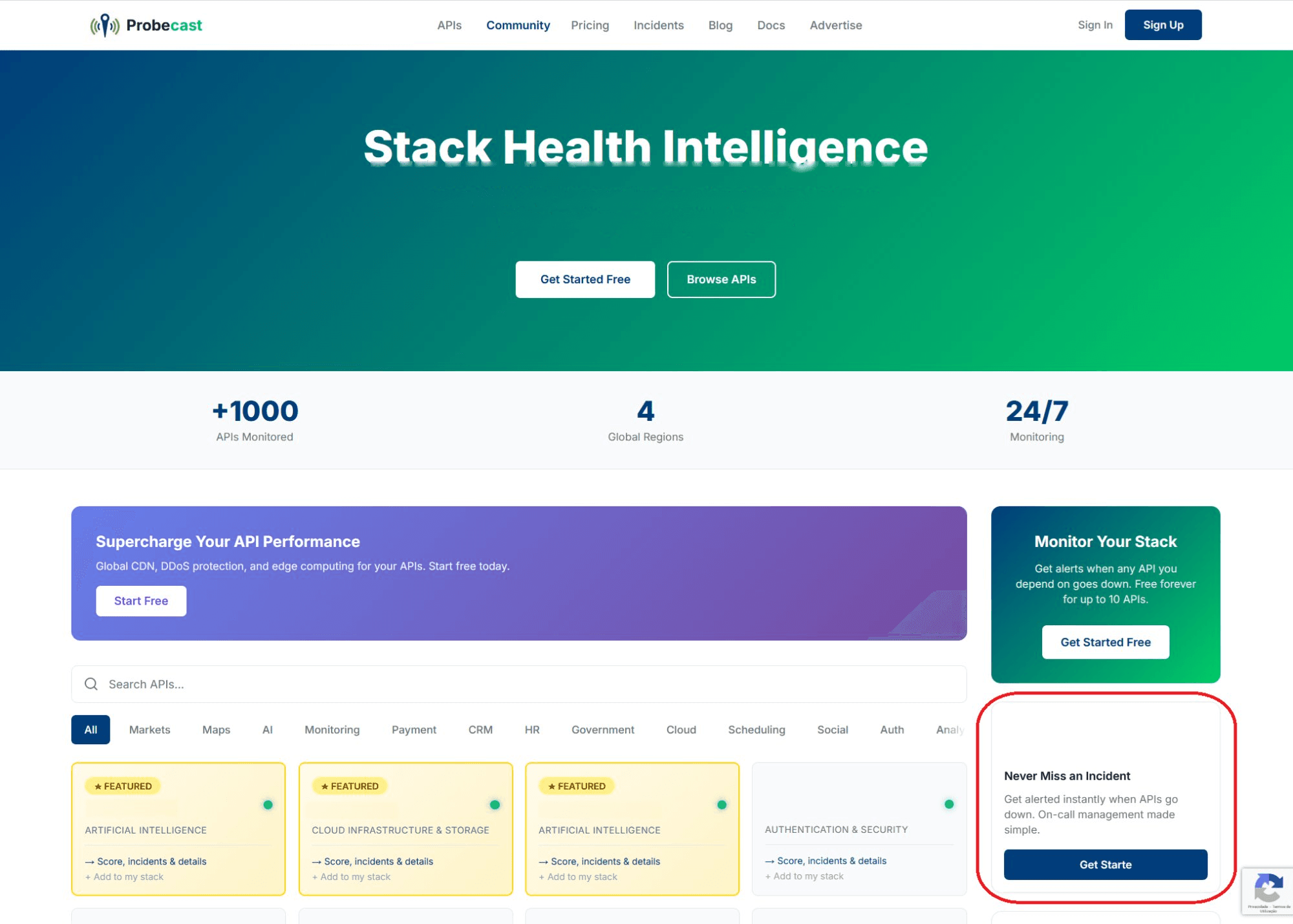 Sidebar Top (Flip Card) placement preview